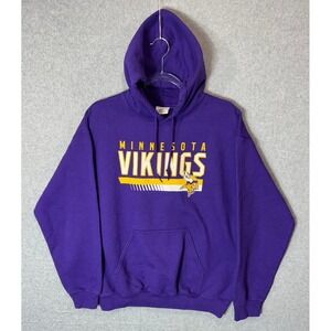 NFL Team Apparel Minnesota Vikings Hoodie Pullover Sweatshirt Purple‎ Mens M